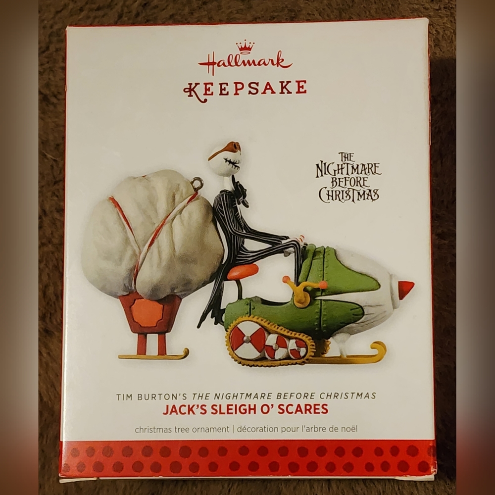 2013 Hallmark Jack's Sleigh O'Scares The Nightmare Before Christmas Ornament